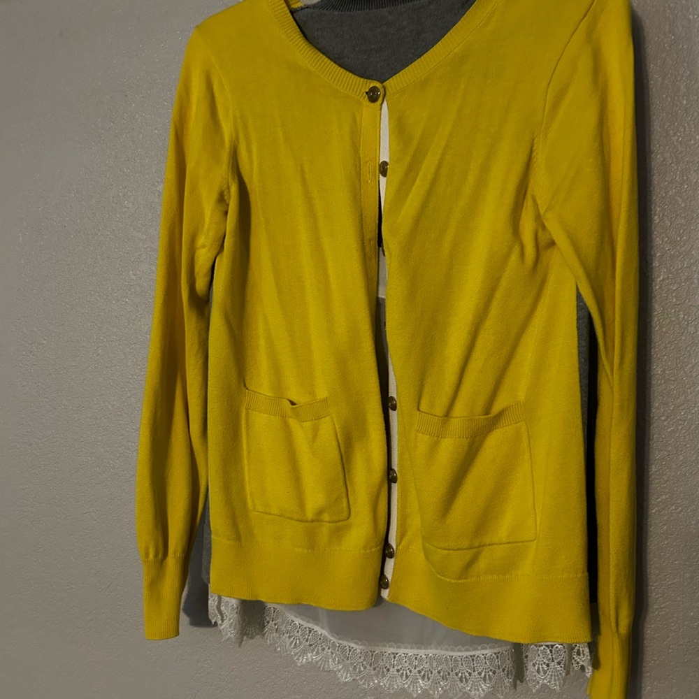 CAbi Yellow Bell Cardigan